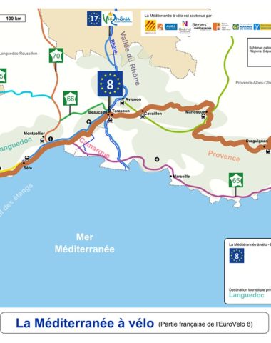 carte méditerranée à vélo