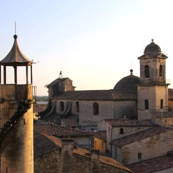 La vue sur les toits de Beaucaire depuis la forteresse