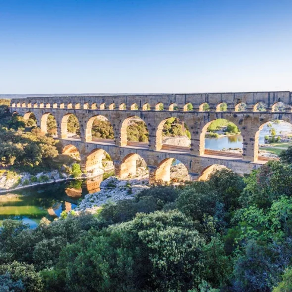 Le Pont du Gard, aqueduc classé au patrimoine de l'UNESCO