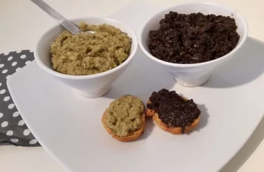 La tapenade en deux couleurs