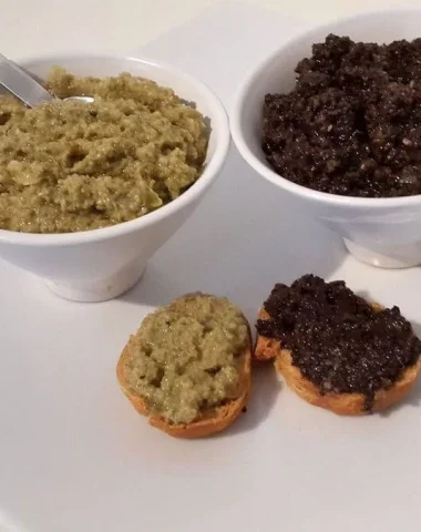 La tapenade en deux couleurs