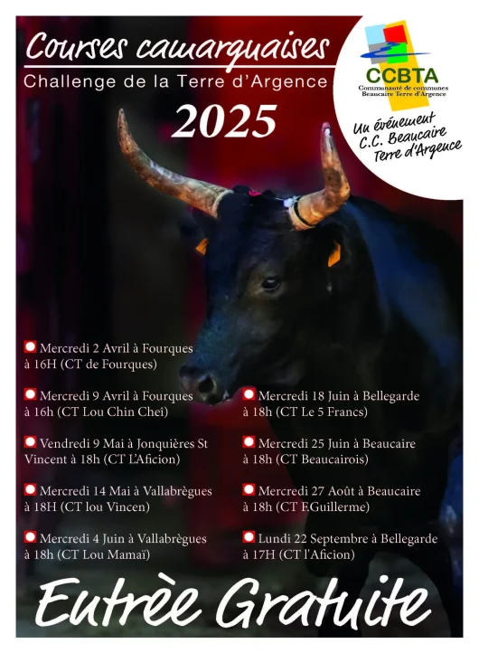 Le calendrier des courses camarguaises